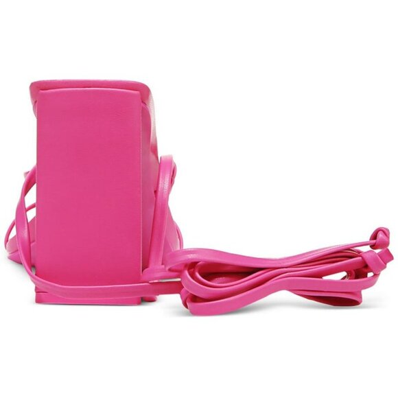 🎉BAR III Auroraap 8.5 Leather Cone Heel Lace-up Pink Summer Party Pumps - Picture 2 of 16